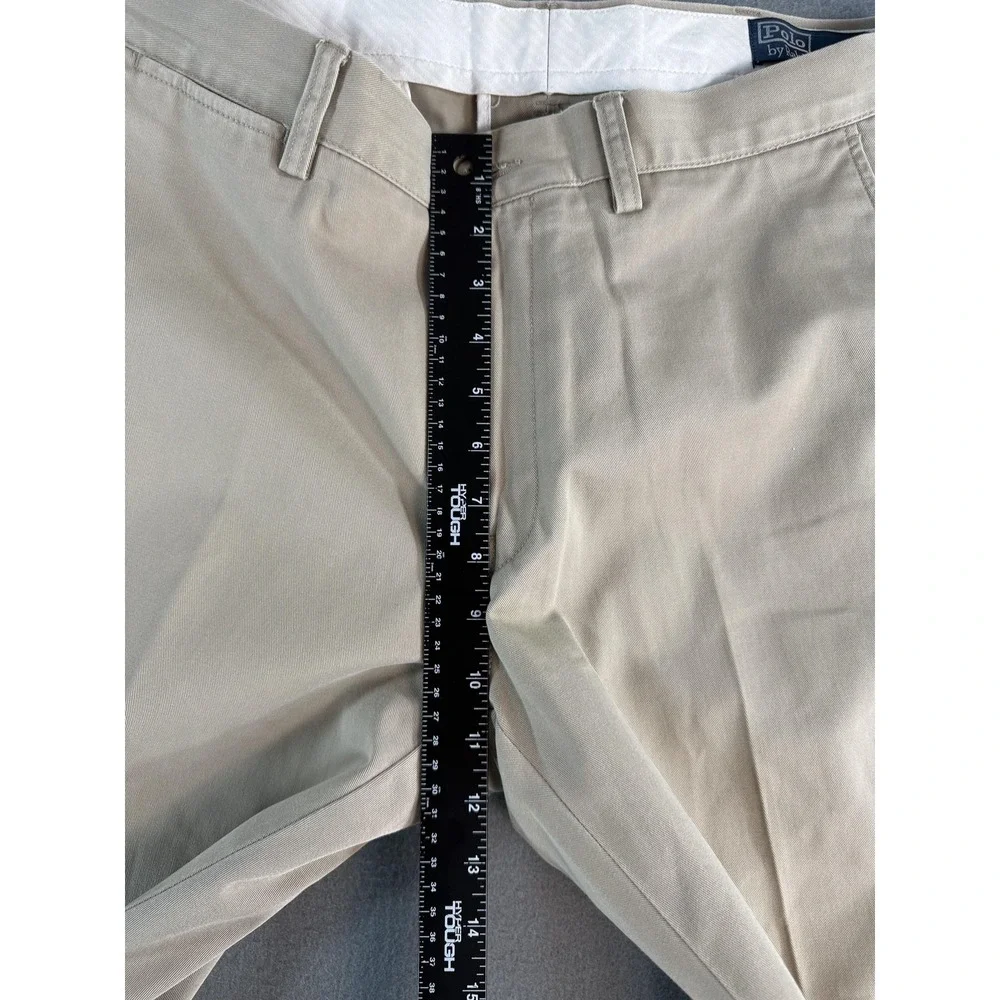 VTG Polo Ralph Lauren Pants Mens 35x32 Beige Classic Fit Chino Straight Casual